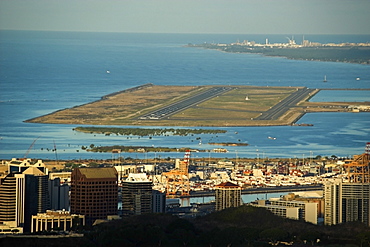 Honolulu International Airport runway at sunrise, Honolulu, Oahu, Hawaii, United States of America, Pacific