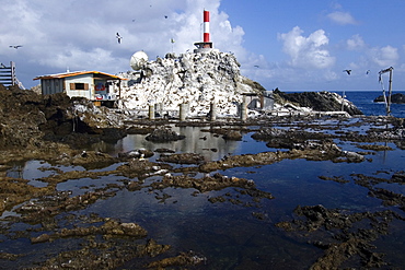 Field research station, St. Peter and St. Paul's rocks, Brazil, South America