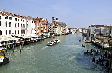 Ferry on the Grand Canal, Venice, UNESCO World Heritage Site, Veneto, Italy, Europe