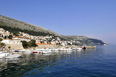 Boats and waterfront, Dubrovnik, Croatia, Adriatic Sea, Europe