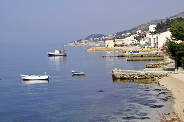 Dalmatian shoreline and Adriatic Sea south of Split, Croatia, Europe