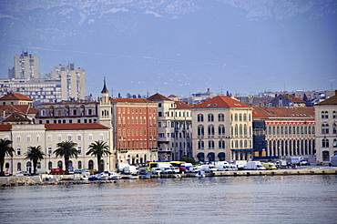 Old buildings at the waterline of Split, Croatia, Europe