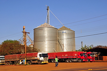 Grain silo in Maracaju, Mato Grosso do Sul, Brazil, South America