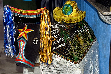 Bumba-meu-boi, traditional dance party celebrating the saints of June on the streets of Sao Luis, Maranhao, Brazil, South America