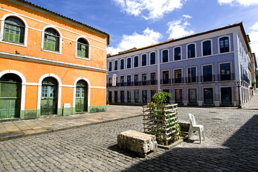 Old colonial building at historical center in Sao Luis, UNESCO World Heritage Site, Maranhao, Brazil, South America