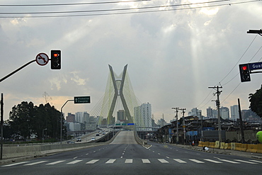 Octavio Frias Cable Bridge, Sao Paulo, Brazil, South America