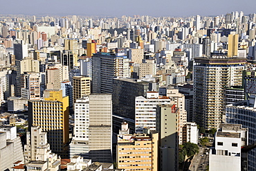 Sao Paulo, view from the rooftop of Italia Building, Sao Paulo, Brazil, South America