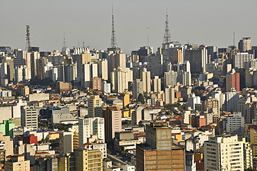 Sao Paulo, view from the rooftop of Italia Building, Sao Paulo, Brazil, South America