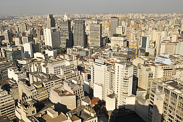 Sao Paulo, view from the rooftop of Italia Building, Sao Paulo, Brazil, South America