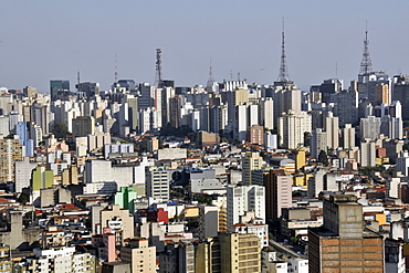 Sao Paulo, view from the rooftop of Italia Building, Sao Paulo, Brazil, South America