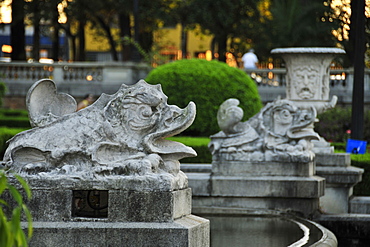 Sculptures at the garden of Ipiranga Museum, Sao Paulo, Brazil, South America