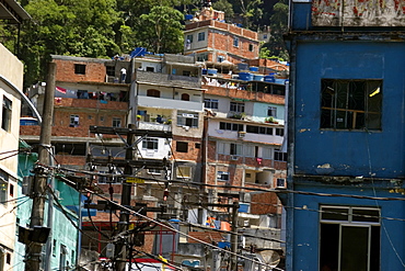 Entrance to Favela da Rocinha, greatest slum area in the world, Rio de Janeiro, Brazil, South America