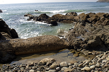 Rocky tide pools and sea shore at Lone Ranch Beach, Oregon, United States of America, North America