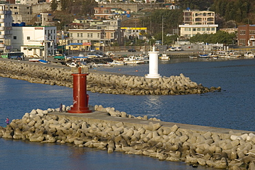 Entrance to Jangseunpo Bay, Geojedo Island, South Korea, Asia