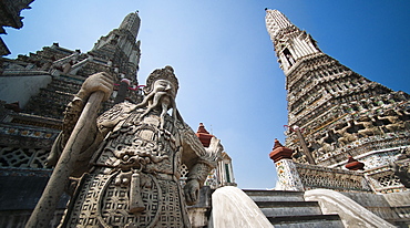 Wat Arun, Temple statue,  Bangkok,  Thailand ,  Asia