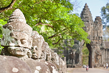 South Gate to Angkor Thom, Angkor, UNESCO World Heritage Site, Siem Reap, Cambodia, Indochina, Southeast Asia, Asia 