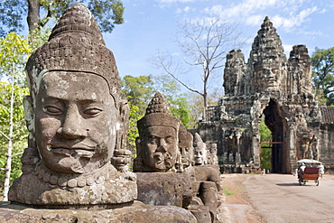 South Gate to Angkor Thom, Angkor, UNESCO World Heritage Site, Siem Reap, Cambodia, Indochina, Southeast Asia, Asia 