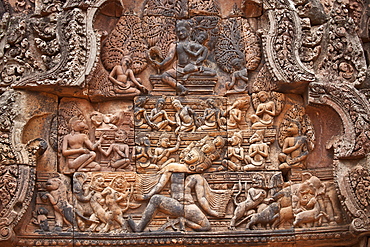 Banteay Srei Temple, Angkor, UNESCO World Heritage Site, Siem Reap, Cambodia, Indochina, Southeast Asia, Asia 