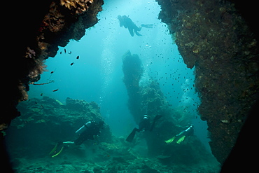 Cave diving, Southern Thailand, Andaman Sea, Indian Ocean, Southeast Asia, Asia