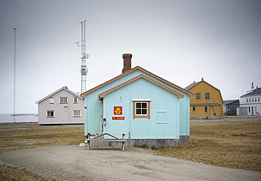 Most Northern permenant settlement/Most Northern Post Office in world. Ny-Alesund, Town center, Svalbard, Norway