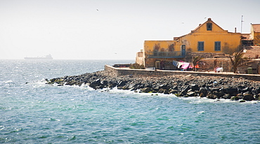 02/04/2009. Senegal, Dakar, Island of Goree, the beach, Unesco World Heritage, The island of Goree was a traditional slaving and trading port, by the colonial powers of Europe, It is a small town of historic houses, with a fort and a protected harbour for trading.. Dakar, Goree Islnad , Cape Verde Peninsula. Senegal