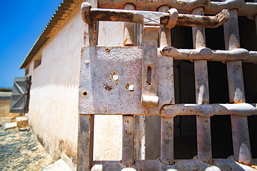 03/04/2009. Building and prison quarters of the Ex-Campo de Concentração do Tarrafal. An ex political prison camp of Tarrafal. Praia, Sao Tiago Island, Cape Verde. Praia, Sao Tiago Island. Cape Verde