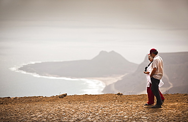 04/04/2009. Cape Verde, Cabo Verde, São Vicente, Mindelo,  Monte VerdeSao Pedro, View from Monte Verde . Mindelo, Mt Verde, Sao Vicente Island. Cape Verde Islands