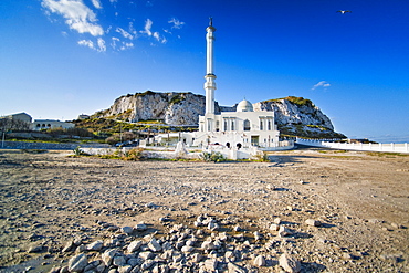 12/04/2009. United Kingdom, City of Gibraltar, Europa Point. Ibrahim-al-Ibrahim Mosque or King Fahd bin Abdulaziz al-Saud Mosque or the Mosque of the Custodian of the Two Holy Mosques. City Of Gibraltar, Europa Point, Gibraltar Strait . UK, United Kingdom