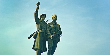 French African Unity Statue. Dakar , City  Center, Cape Verde Peninsula. Senegal