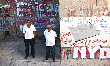 04/04/2009, Early morning, Mindelo Harbour, Docking, Wharf, Local men. Mindelo, Sao Vicente Island. Cape Verde Islands