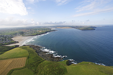 Polzeath and Hayle Bay. Cornwall, UK