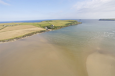 Aerial views of Padstow Bay. Cornwall, UK