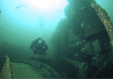 Diving british ship wrecks in the English Channel