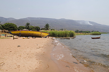 Edge of Lake Tanganyika in Talpia Village, Zambia, Africa