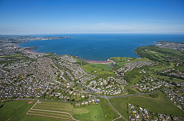 Paignton Bay with Torquay in the background, Devon, England, United Kingdom, Europe 