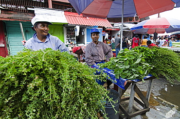 Herb sellers in Stabroek Market, Georgetown, Guyana, South America