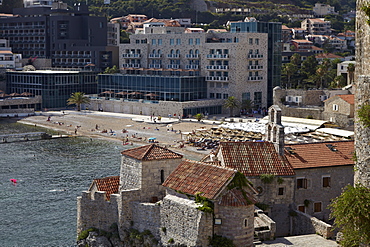 The old walled town of Budva, Montenegro, Europe