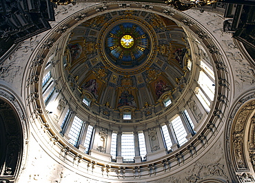 The dome, inside Berlin's Cathedral, Berlin, Germany, Europe 