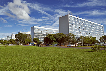 Standard Ministries designed by Oscar Niemeyer in 1958, part of the Pilot Plan, Brasilia, Brazil, South America