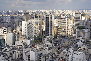 Centro Sao Paulo traditionally the highest concentration of skyscrapers, new high-rise rub shoulders with more modest structures, Sao Paulo, Brazil, South America