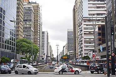 Paulista Avenue, the financial heart of Sao Paulo, Brazil, South America