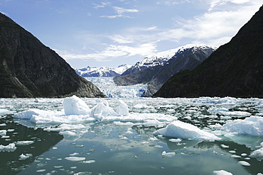 The Sawyer Glacier, a tidewater glacier at the end of Tracy Arm in Southeast Alaska, USA. 