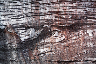 Close up views of glacial ice and ash after the 1969 eruption on Deception Island in Antarctica. Note how the ash is suspended within the ice itself.