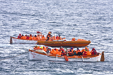 Images of the rescue of 154 people from the sinking expedition ship Explorer in Antarctica