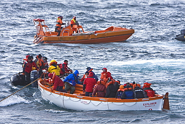 Images of the rescue of 154 people from the sinking expedition ship Explorer in Antarctica