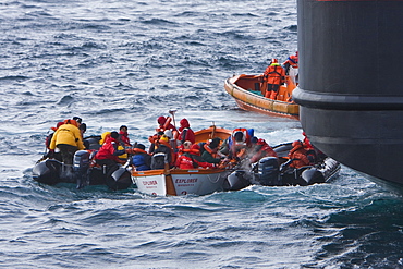 Images of the rescue of 154 people from the sinking expedition ship Explorer in Antarctica