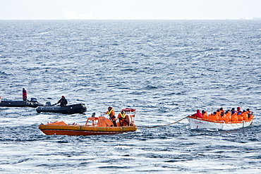 Images of the rescue of 154 people from the sinking expedition ship Explorer in Antarctica