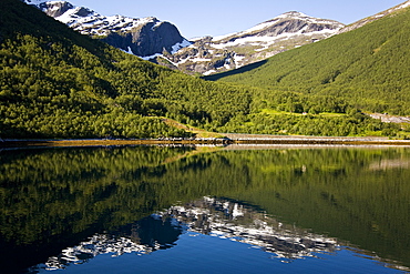 Stetind rises 1391 meters from sea level and was voted to be Norway's most beautiful mountain in 2005. It is deep within Tysfjorden, Norway.