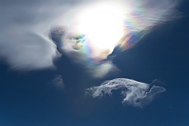 A very interesting cloud formation changing shape rapidly over Diskobukta on the western side of EdgeØya in the Svalbard Archipelago, Barents Sea, Norway.