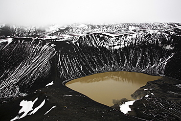 Recently errupted (1969) volcanic caldera at Deception Island, Antarctica.